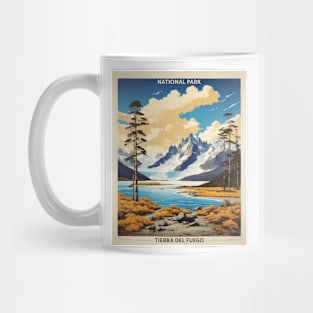 Tierra del Fuego National Park Argentina Vintage Tourism Poster Mug